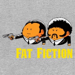 tee shirt fat fiction parody white sublimation