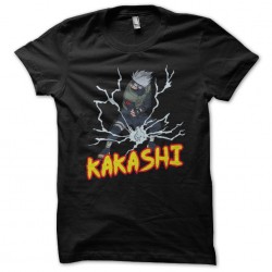 t-shirt kakashi naruto anime black sublimation