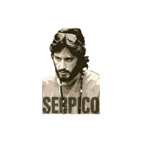 T-shirt Serpico Al Pacino white sublimation