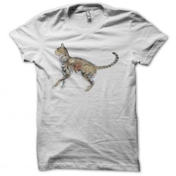 T-shirt Cat Anatomy white sublimation