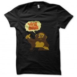 shirt monkey yo bitch black sublimation