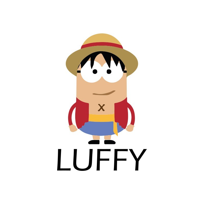 Tee Shirt Luffy Minion Mixtes En Sublimation