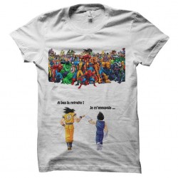 Sangoku and Vegeta Vs T-shirt Marvel white sublimation