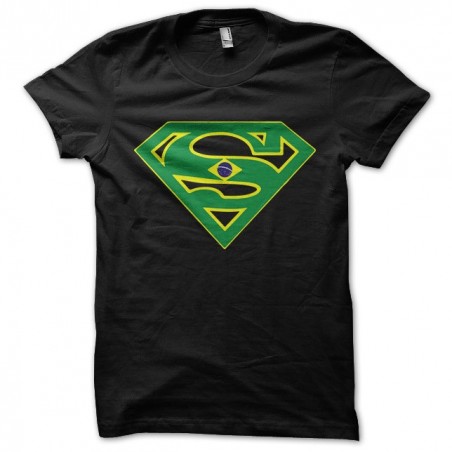tee shirt super Brazil parody superman special world cup black sublimation