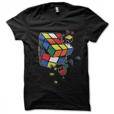 T-shirt Rubik's cube broken sheldon cooper black sublimation