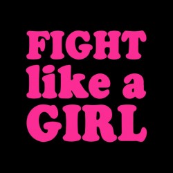 T-shirt Fight like a girl black sublimation