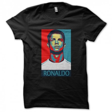 tee shirt Cristiano Ronaldo parody obama black sublimation