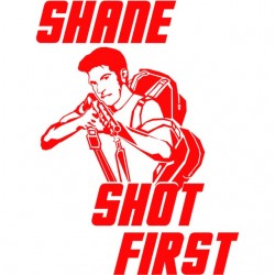 tee shirt Shane Shot first white sublimation