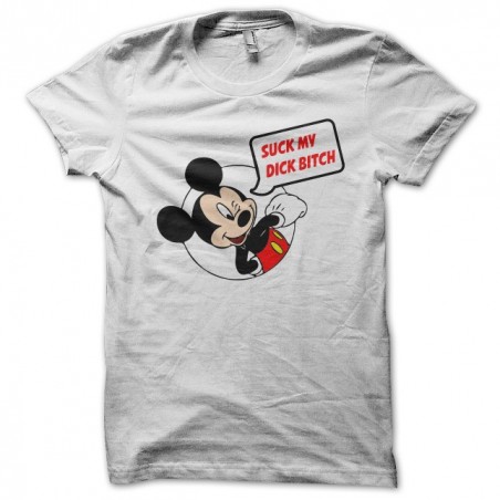 tee shirt Suck my dick white mickey mouse sublimation