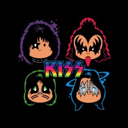 Kiss baby style t-shirt black sublimation