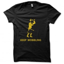 Keep wobbling black sublimation tee shirt