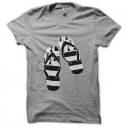 t-shirt pair of flip-flops...