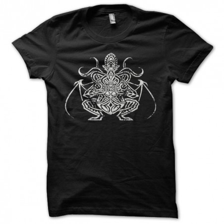 Cthulhu symbol grungy black sublimation tee shirt