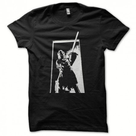 T-shirt Leatherface artwork Massacre with chainsaw black sublimation