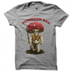 tee shirt mushroom man gris sublimation