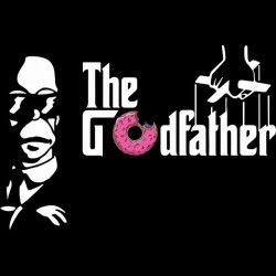 t-shirt homer simpson parody the godfather black sublimation