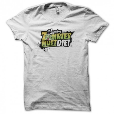 All Zombies Must Die white sublimation t-shirt