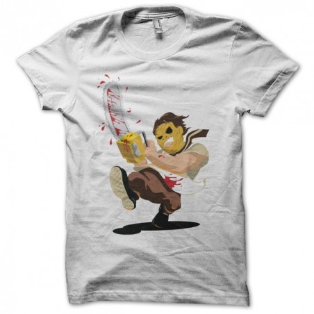 T-shirt Massacre chainsaw Leatherface cartoon white sublimation