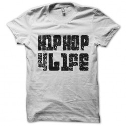 Hip hop 4 life white sublimation t-shirt
